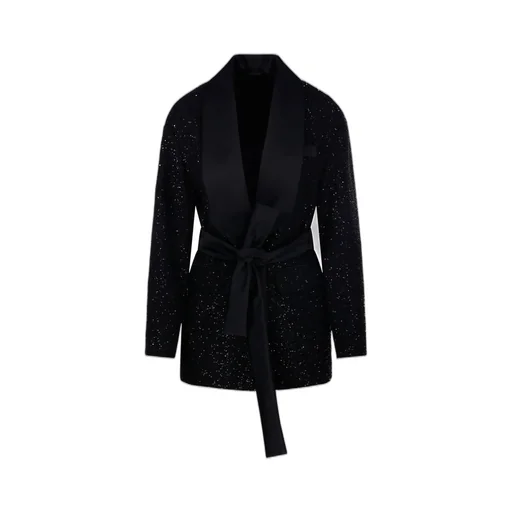 Max Mara Pianoforte Embellished Belted Jacket