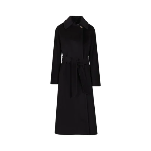 Max Mara Studio Tenzone Tied-Waist Long-Sleeved Coat