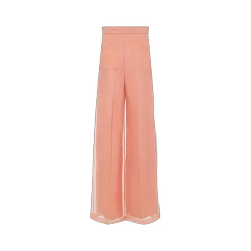Max Mara Pianoforte Pleat Detailed Wide Leg Pants