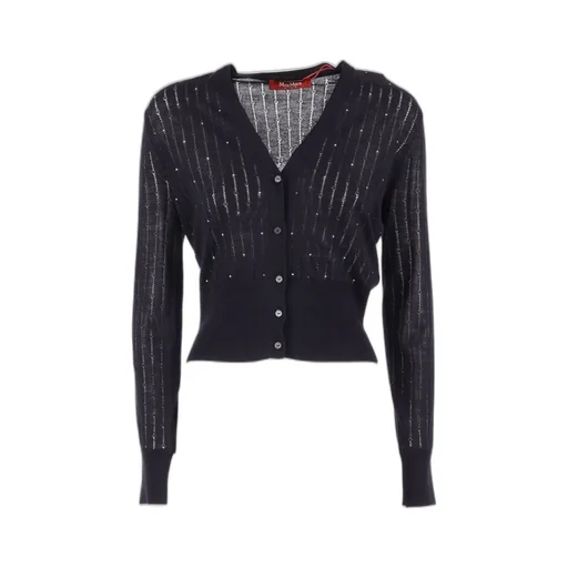 Max Mara Studio Sequin Embellished Knit Cardigan