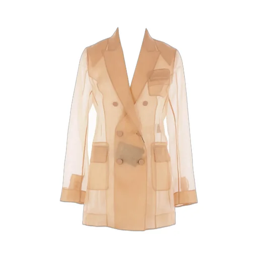 Max Mara Pianoforte Esopo Double-Breasted Long-Sleeved Jacket