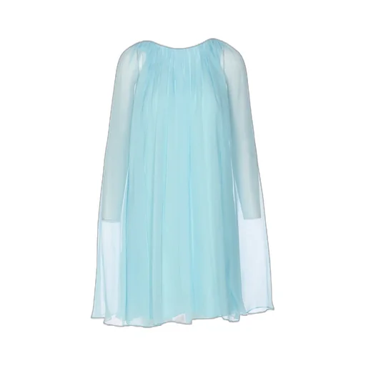 Max Mara Pianoforte Tulle Crewneck Sleeveless Dress
