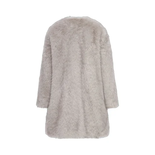 Max Mara Studio Eros Crewneck Long-Sleeved Coat