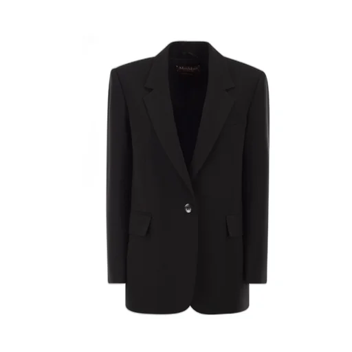 Max Mara Studio Mstbosco Single-Breasted Cady Blazer