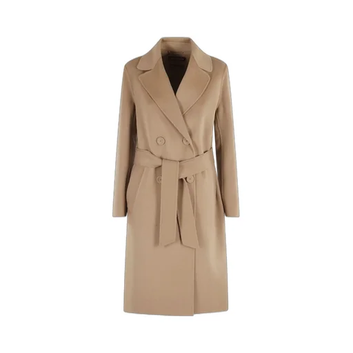 Max Mara Studio Double-Breasted Belted Long Coat