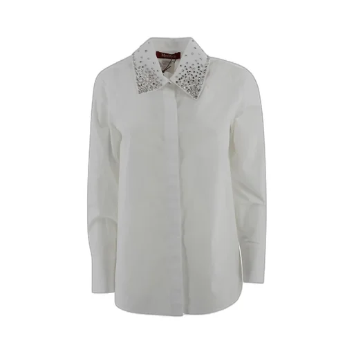 Max Mara Studio Staffa Embellished Long-Sleeved Shirt