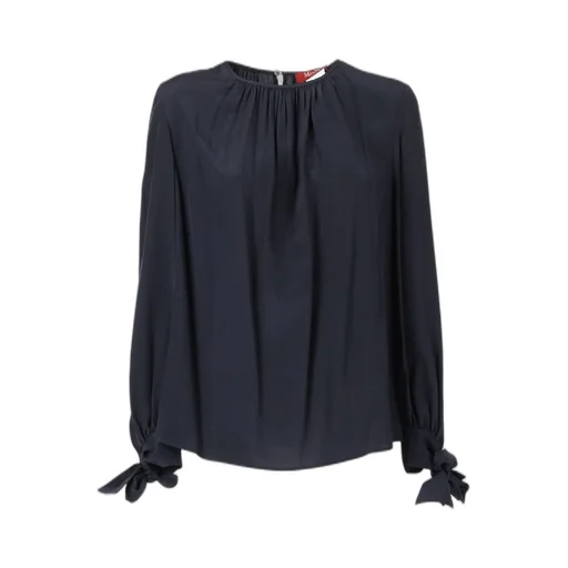 Max Mara Studio Long-Sleeved Crewneck Blouse