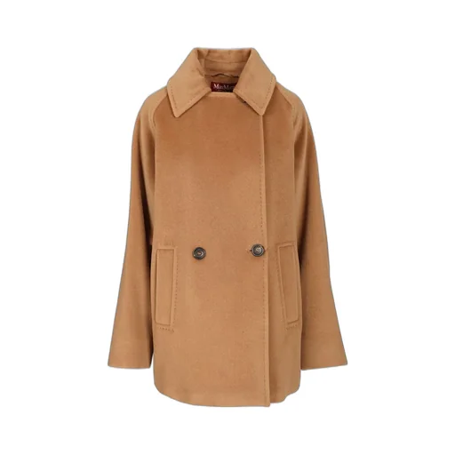 Max Mara Studio Ariano Double-Breasted Long-Sleeved Coat