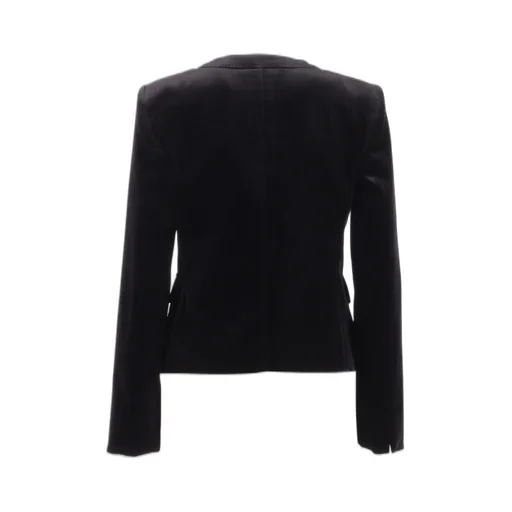 Max Mara Studio Crewneck Button-Up Jacket