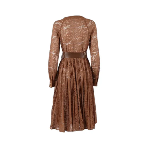 Max Mara Studio V-Neck Pleated Dress
