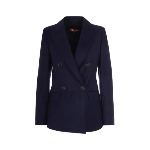 Max Mara Studio Pucci Striped Double-Breasted Jacket