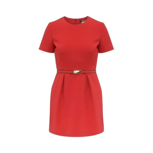 Max Mara Studio Kefalos Short-Sleeved Belted Dress