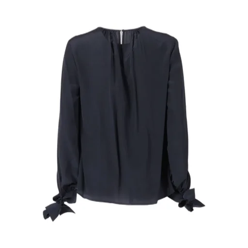 Max Mara Studio Long-Sleeved Crewneck Blouse