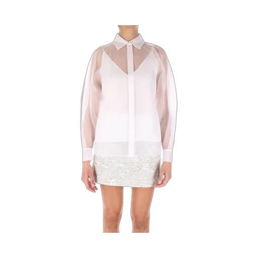 Max Mara Studio Ovale Button-Up Long-Sleeved Top