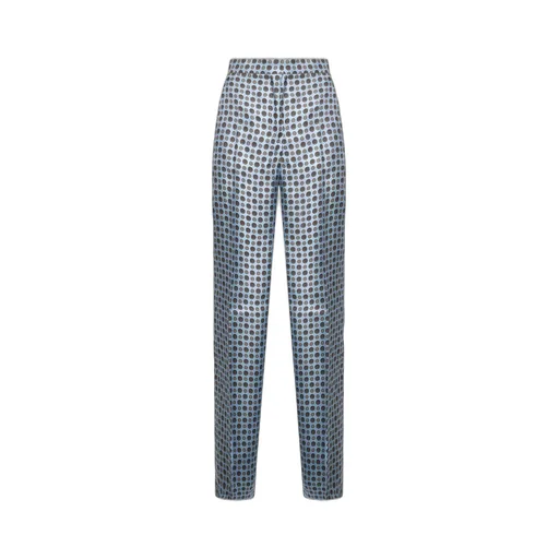 Max Mara Studio High-Waist Pattern-Printed Trousers