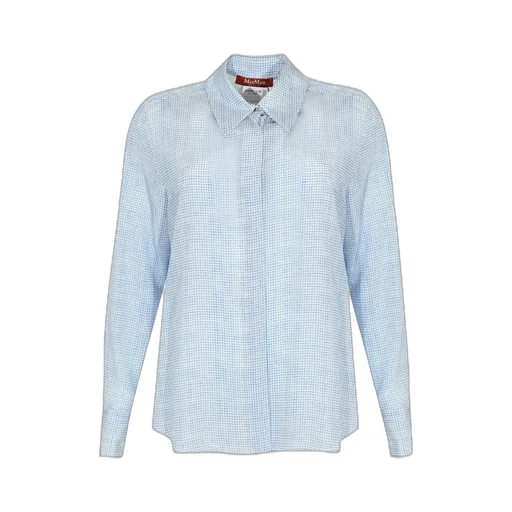 Max Mara Studio Long Sleeved Checked Shirt