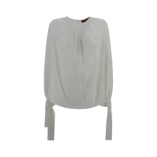 Max Mara Studio Long-Sleeved Crewneck Blouse