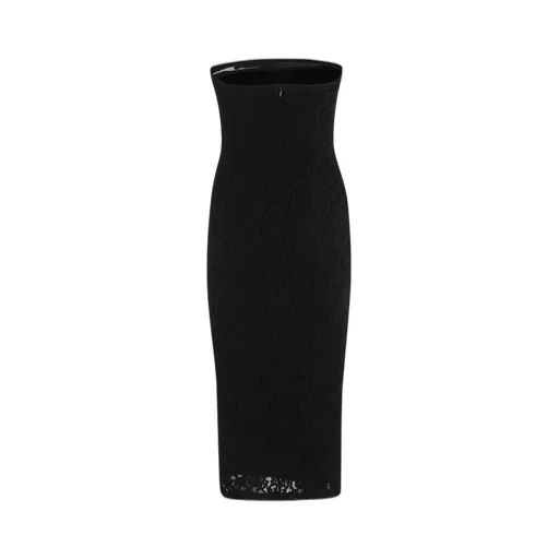 Max Mara Studio Lace Detailed Strapless Dress