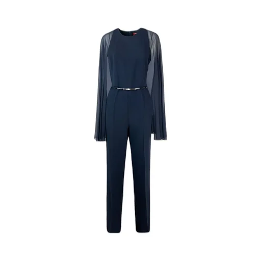 Max Mara Studio Vertice Crewneck Long-Sleeved Jumpsuit