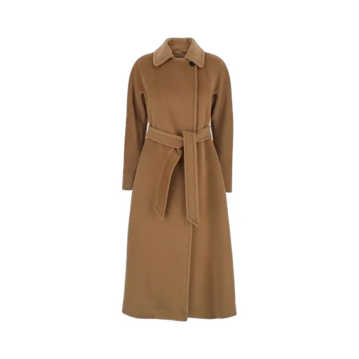 Max Mara Studio Tenzone Tied-Waist Long-Sleeved Coat