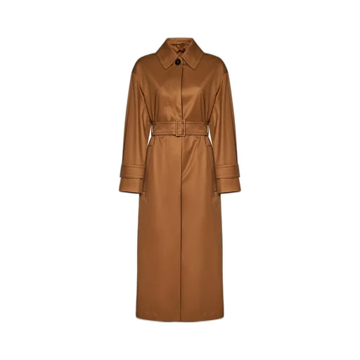 Max Mara Studio Pistoia Belted Long-Sleeved Coat