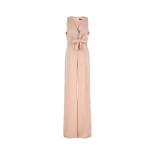 Max Mara Studio Pomez V-Neck Knot Detailed Jumpsuit