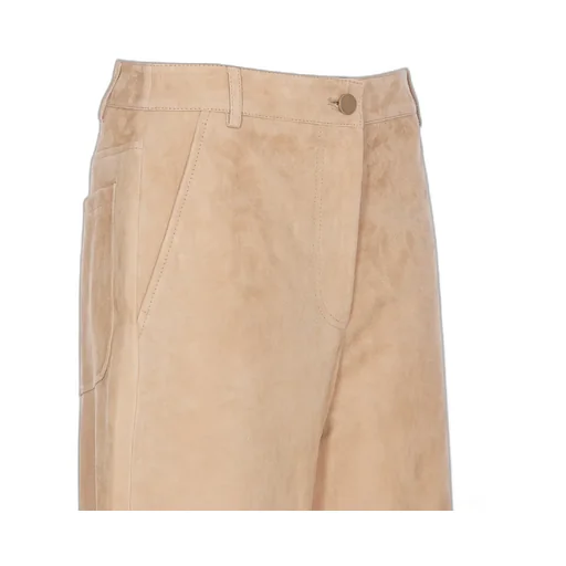 Max Mara Studio Button Detailed Straight Leg Trousers