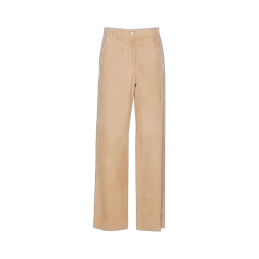 Max Mara Studio Button Detailed Straight Leg Trousers
