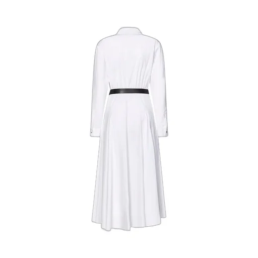 Max Mara Studio Belted Long-Sleeved Chemise Dress