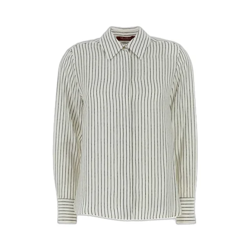 Max Mara Studio Lama Striped Long-Sleeved Shirt