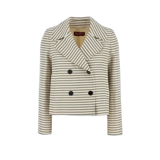 Max Mara Studio Assuan Striped Double-Breasted Jacket