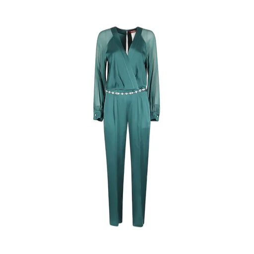 Max Mara Studio Embellished Belted Long-Sleeved Jumpsuit