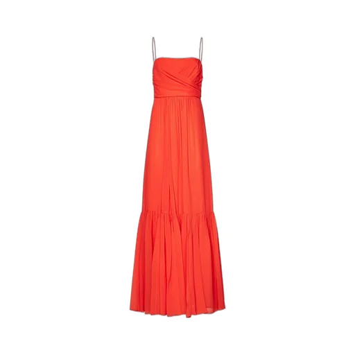 Max Mara Studio Pioppo Ruffled Long Dress