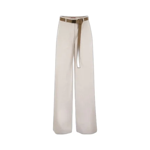 Max Mara Studio Murge Belted Wide Leg Trousers