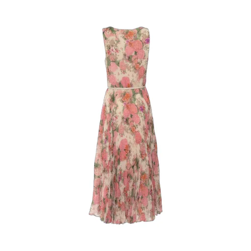 Max Mara Studio Belted Waist Printed Emery Dress