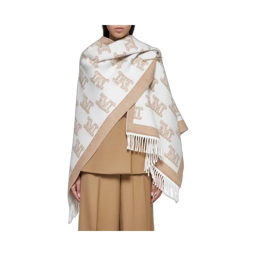 Max Mara Studio Frinestd V-Neck Fringed Edge Cape