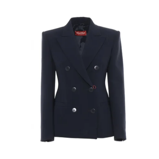 Max Mara Studio Double-Breasted Long-Sleeved Blazer
