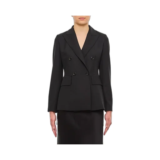 Max Mara Sanna Double-Breasted Long-Sleeved Jacket