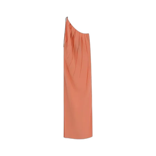 Max Mara Pontida Pleated One-Shoulder Dress