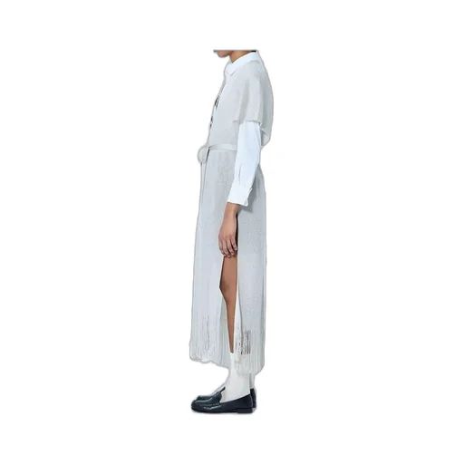 Max Mara V-Neck Fringed Belted Cardigan
