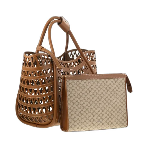 Max Mara Logo Plaque Cut-Out Tote Bag