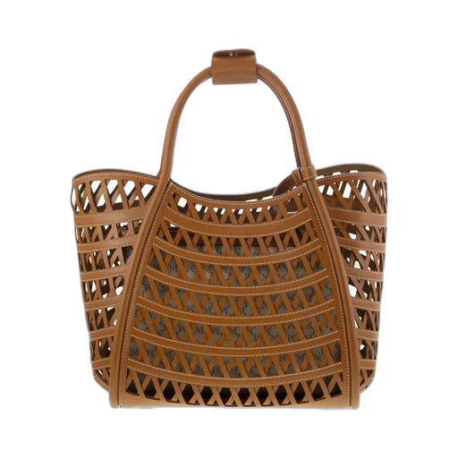 Max Mara Logo Plaque Cut-Out Tote Bag
