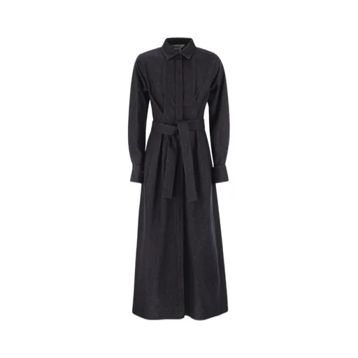 Max Mara Aller Belted Denim Dress