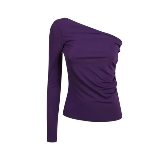 Max Mara One-Shoulder Gathered Top