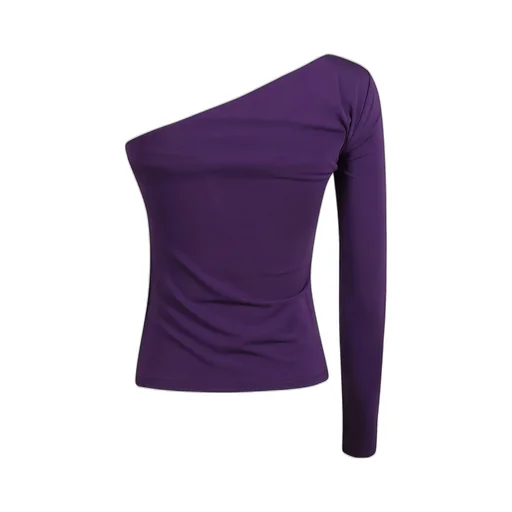 Max Mara One-Shoulder Gathered Top