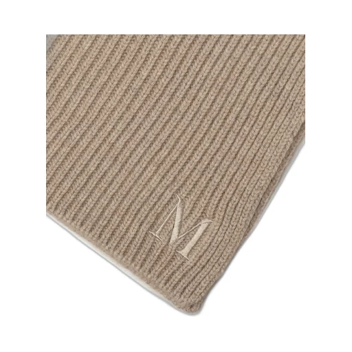 Max Mara Livigno Logo Embroidered Ribbed-Knit Poncho