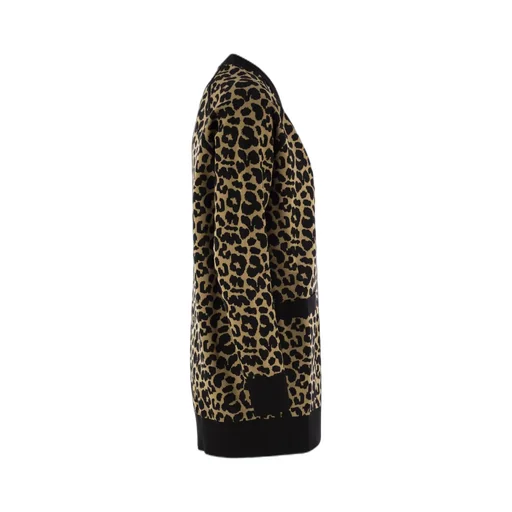 Max Mara Tenore Leopard Patterned V-Neck Cardigan