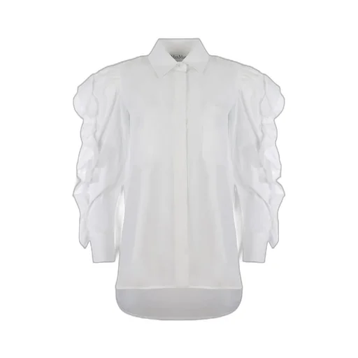 Max Mara Pleiadi Buttoned Ruffle-Sleeved Shirt