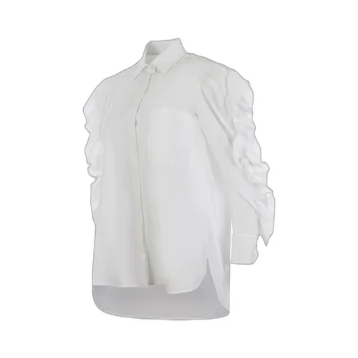 Max Mara Pleiadi Buttoned Ruffle-Sleeved Shirt