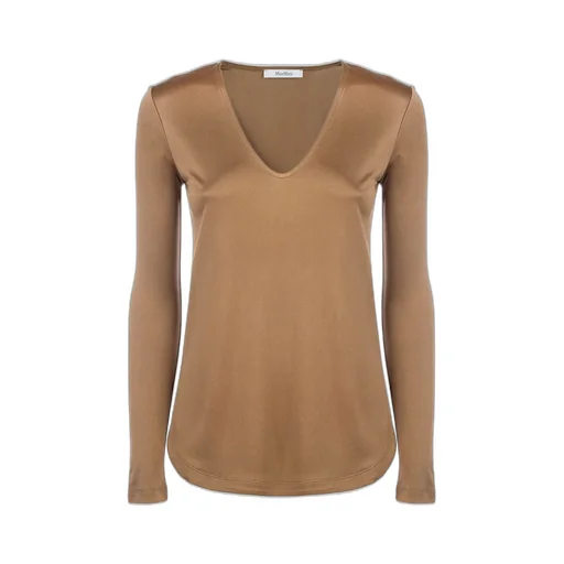 Max Mara V-Neck Long-Sleeved Top